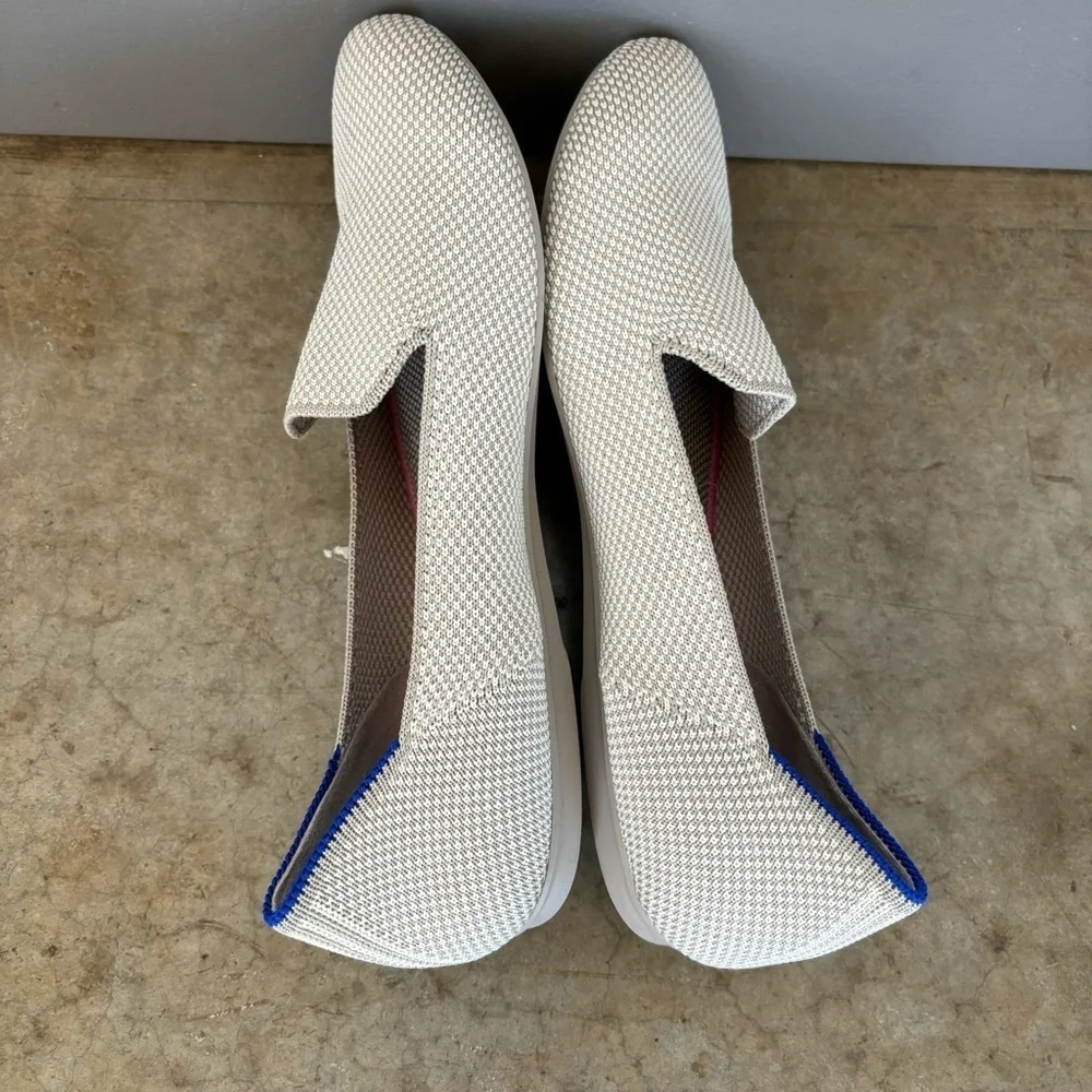 Rothy’s Cream Rounded‎ Toe Flats Size 6